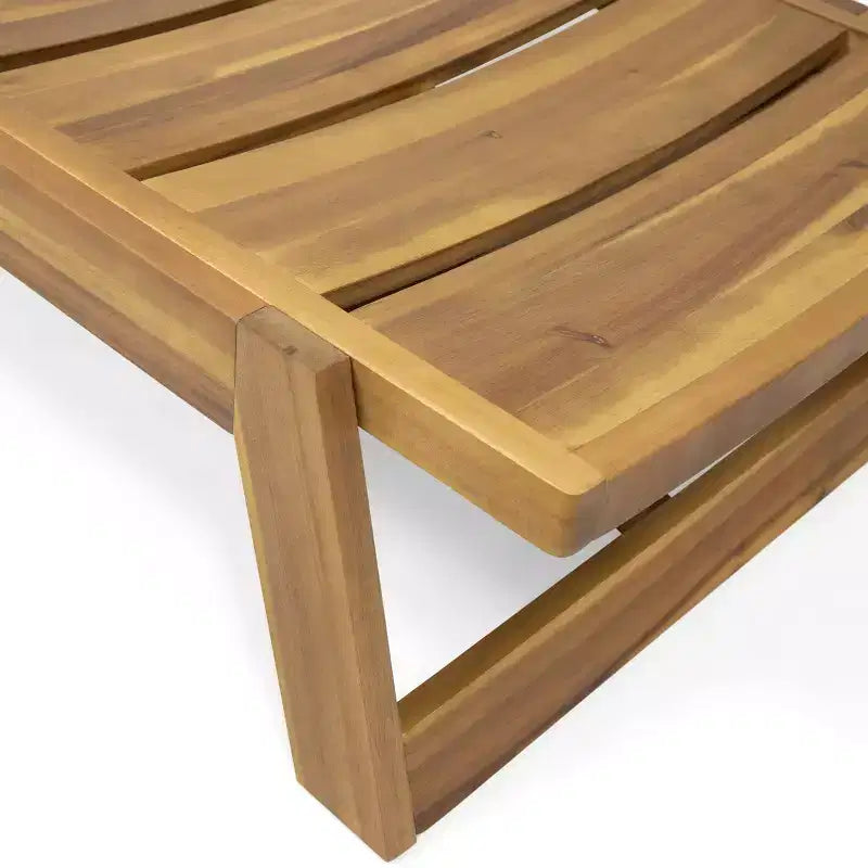 Juego de 6 tumbonas de madera de acacia para exterior Kyoto con cojines: Resistente a la intemperie, resistente a los rayos UV - Christopher Knight Home