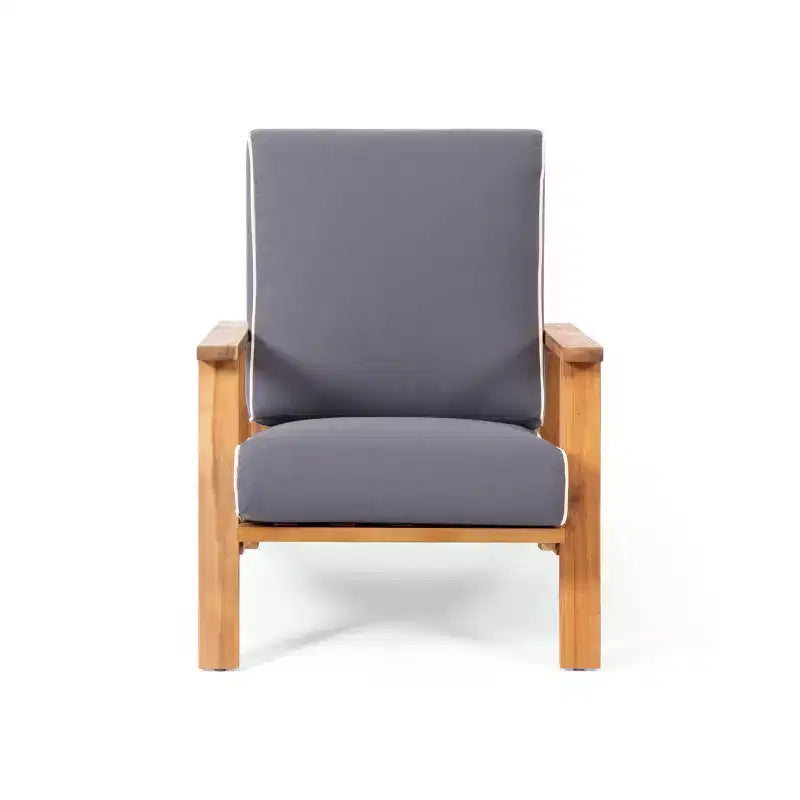 Juego de sofá de jardín Paloma de madera de acacia para 4 personas con cojines: Resistente a la intemperie - Christopher Knight Home