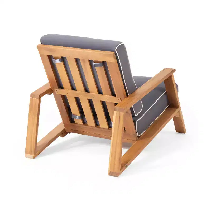 Juego de sofá de jardín Paloma de madera de acacia para 4 personas con cojines: Resistente a la intemperie - Christopher Knight Home