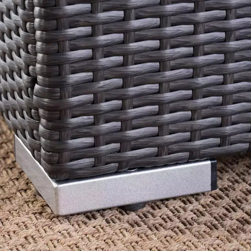 Juego de sofá seccional de mimbre de 9 piezas Santa Rosa: Estructura de aluminio y resistente al agua - Christopher Knight Home