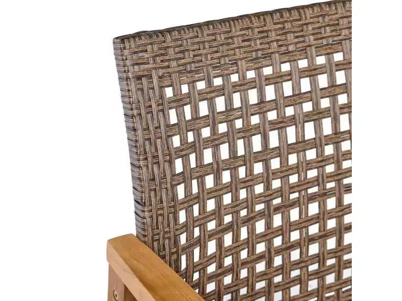 Augusta 6pc Wood & Wicker Chat Set with Fire Pit - Natural/Gray/Dark Gray - Christopher Knight Home