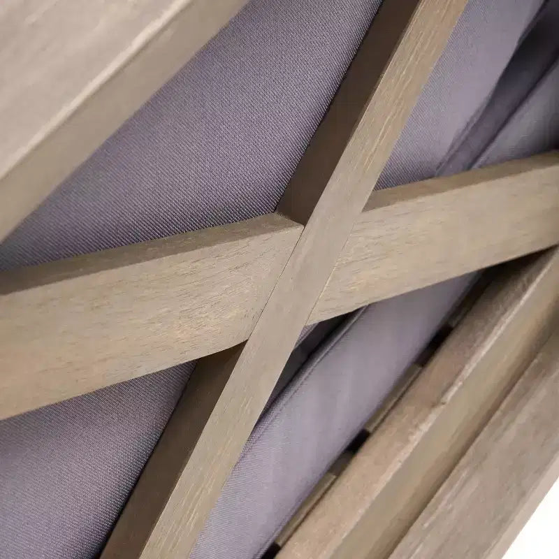 Juego de sofá seccional de patio Brava Acacia de 7 piezas con brasero gris - Christopher Knight Home
