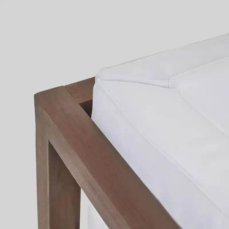 Causeuse modulaire Brava 2 pièces en acacia - Gris/Blanc - Christopher Knight Home