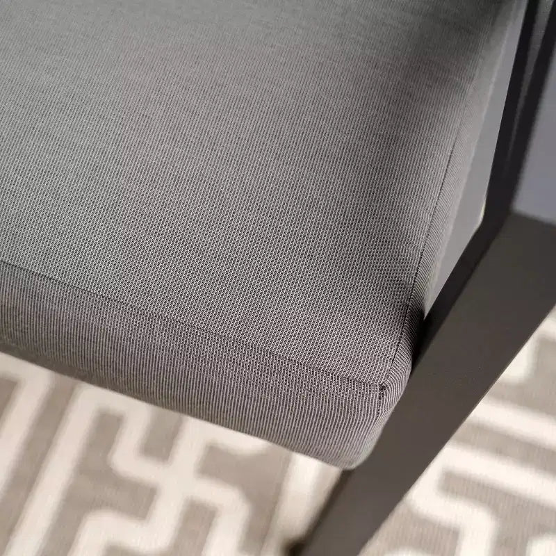 Asientos de aluminio Leisure Made Blakely de 6 piezas con tela gris