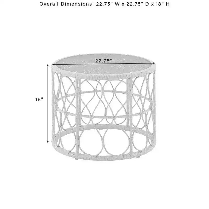 Juego de conversación de mimbre Juniper de 2 piezas para exteriores: Estructura de acero, resistente a la intemperie - Crosley