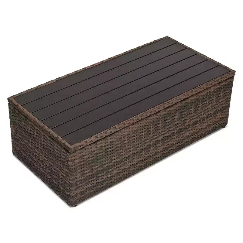 Juego de conversación para exterior de 6 piezas de mimbre con cojines - Naranja - EDYO LIVING: Ratán de resina, Espuma de poliéster