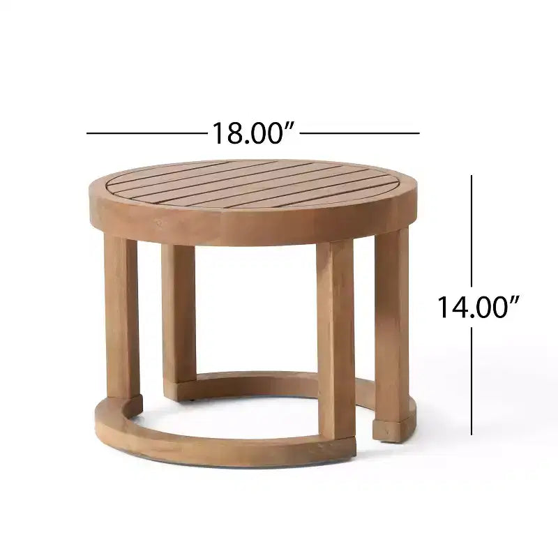 Christopher Knight Home Luna Juego de patio de 5 piezas de madera de acacia con cojines resistentes al agua