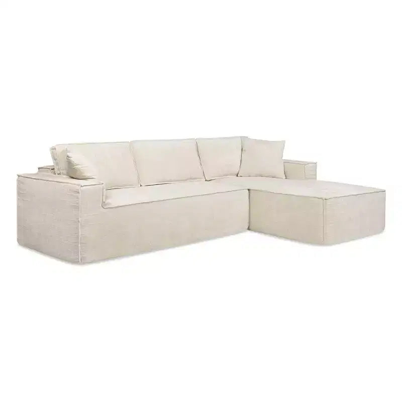 Jennifer Taylor Home Brenley 110.5 RAF Sofa-in-a-Box Sectional Sofa, Ash Gray Chenille