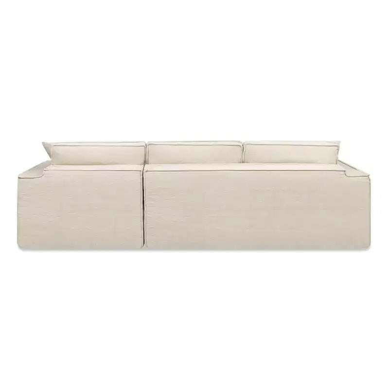 Jennifer Taylor Home Brenley 110.5 RAF Sofa-in-a-Box Sectional Sofa, Ash Gray Chenille