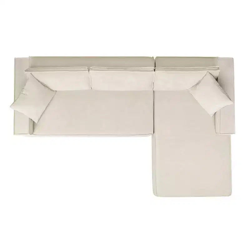 Jennifer Taylor Home Brenley 110.5 RAF Sofa-in-a-Box Sectional Sofa, Ash Gray Chenille