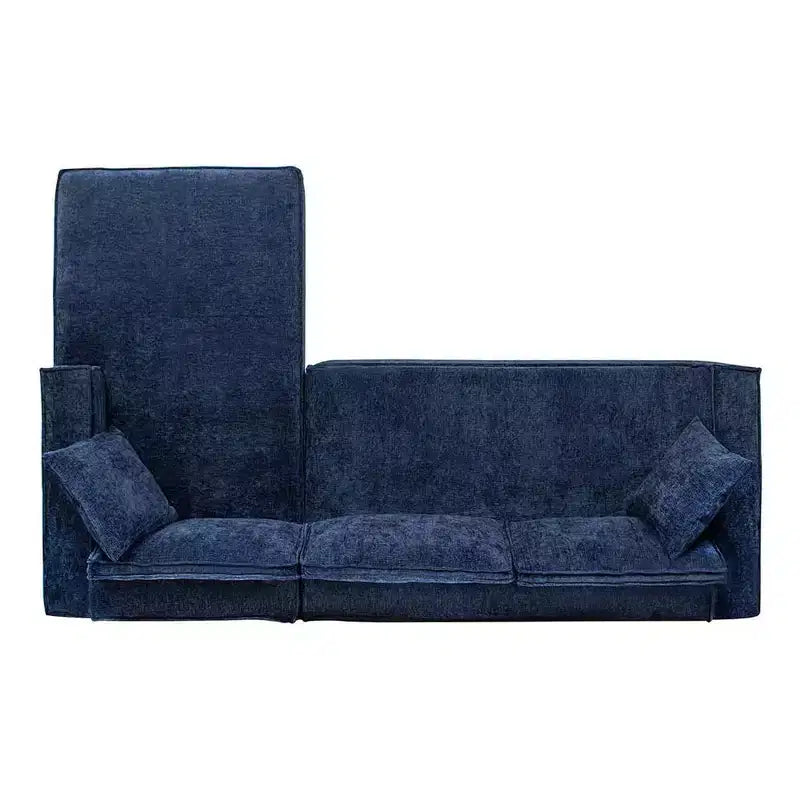 Jennifer Taylor Home Brenley 110.5 RAF Sofa-in-a-Box Sectional Sofa, Ash Gray Chenille
