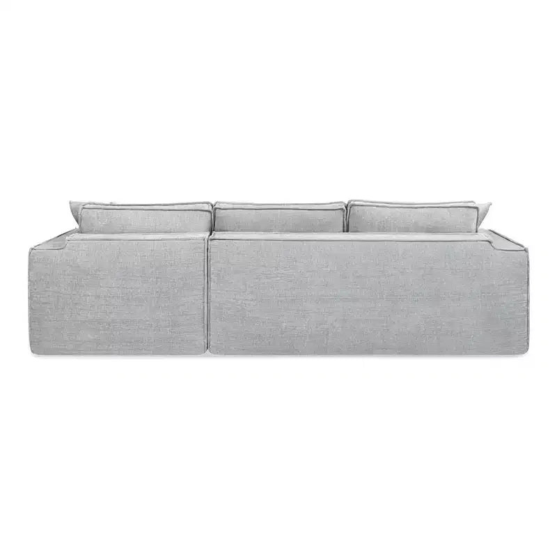 Jennifer Taylor Home Brenley 110.5 RAF Sofa-in-a-Box Sectional Sofa, Ash Gray Chenille