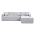 Jennifer Taylor Home Brenley 110.5 RAF Sofa-in-a-Box Sectional Sofa, Ash Gray Chenille
