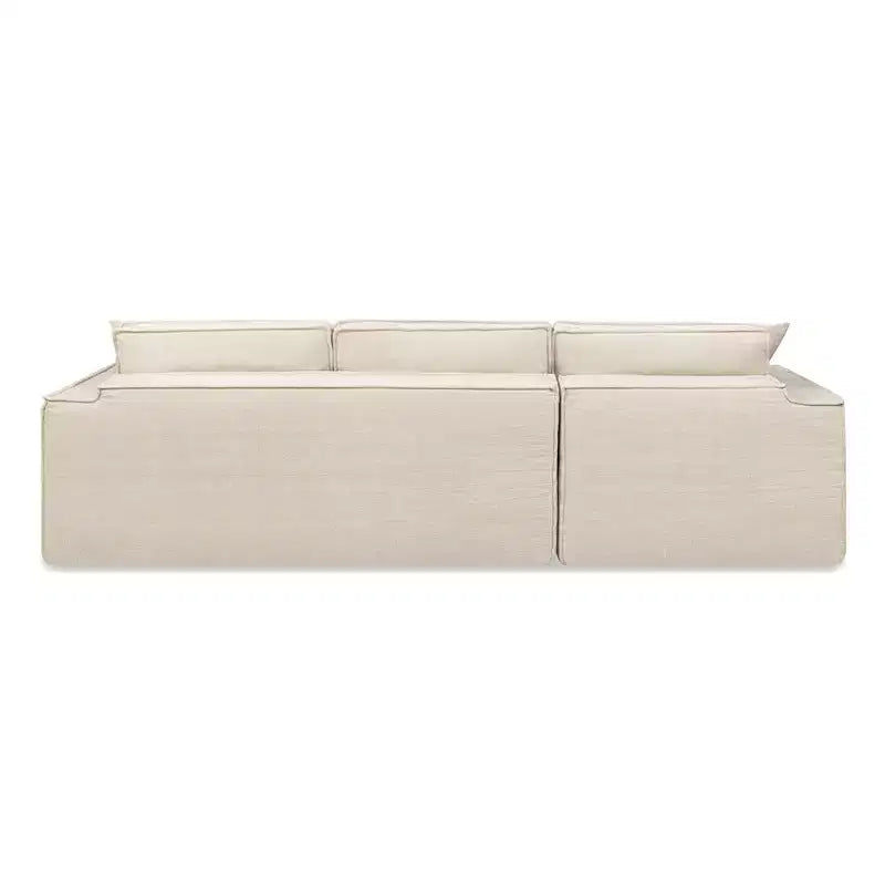 Jennifer Taylor Home Brenley 110.5 LAF Sofa-in-a-Box Sectional Sofa, Ash Gray Chenille