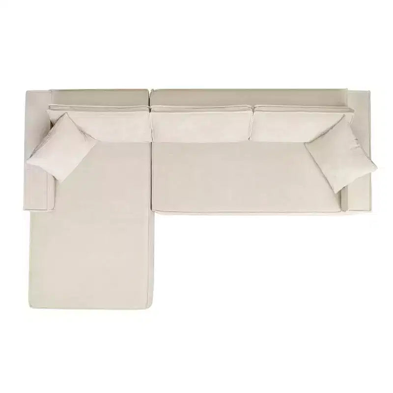 Jennifer Taylor Home Brenley 110.5 LAF Sofa-in-a-Box Sectional Sofa, Ash Gray Chenille