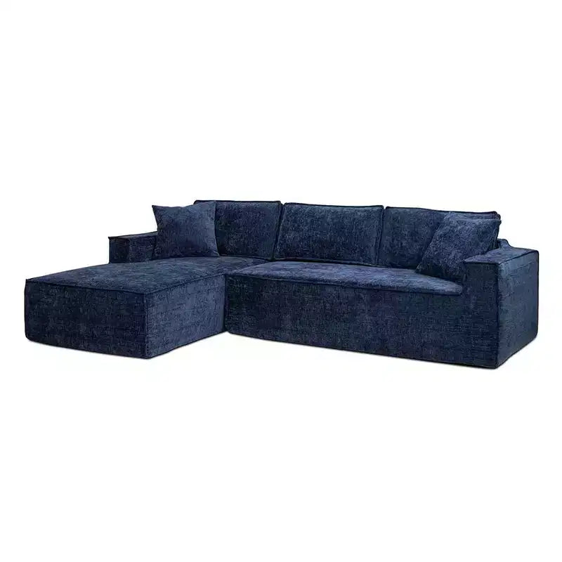 Jennifer Taylor Home Brenley 110.5 LAF Sofa-in-a-Box Sectional Sofa, Ash Gray Chenille