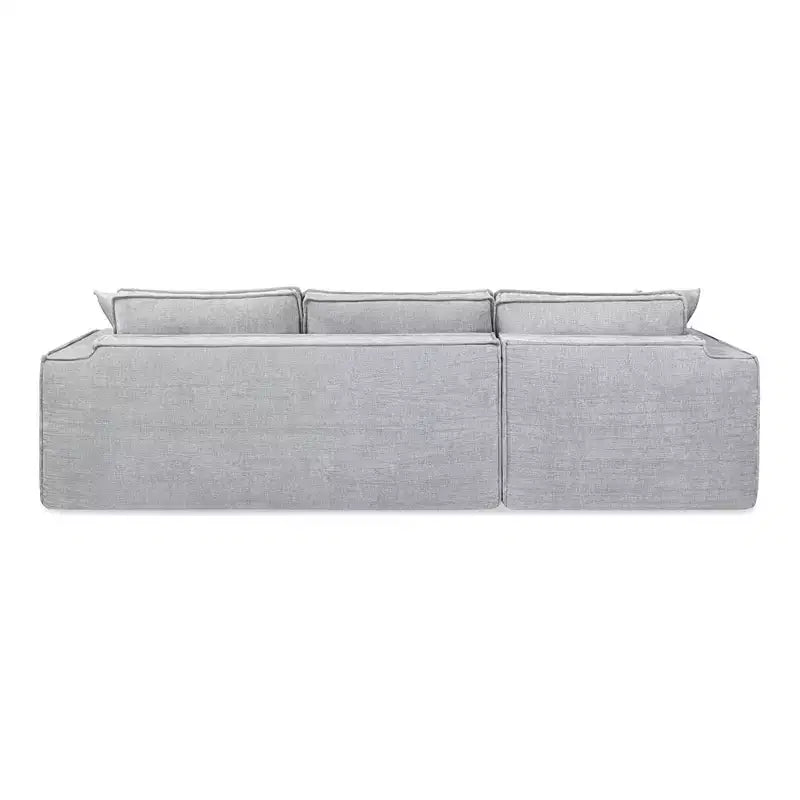 Jennifer Taylor Home Brenley 110.5 LAF Sofa-in-a-Box Sectional Sofa, Ash Gray Chenille