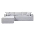Jennifer Taylor Home Brenley 110.5 LAF Sofa-in-a-Box Sectional Sofa, Ash Gray Chenille