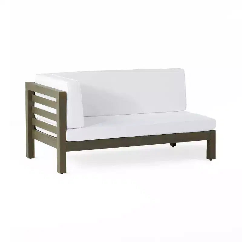 GDFStudio Sofá Seccional de 9 Asientos de Madera de Acacia para Exteriores Cascada con Cojines