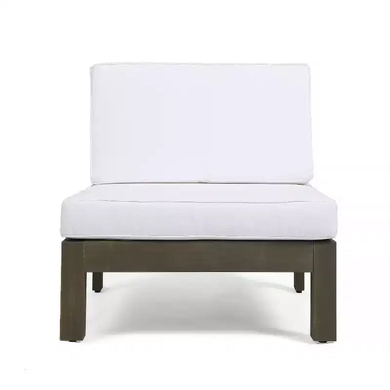 GDFStudio Sofá Seccional de 9 Asientos de Madera de Acacia para Exteriores Cascada con Cojines