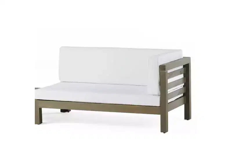 GDFStudio Sofá Seccional de 9 Asientos de Madera de Acacia para Exteriores Cascada con Cojines