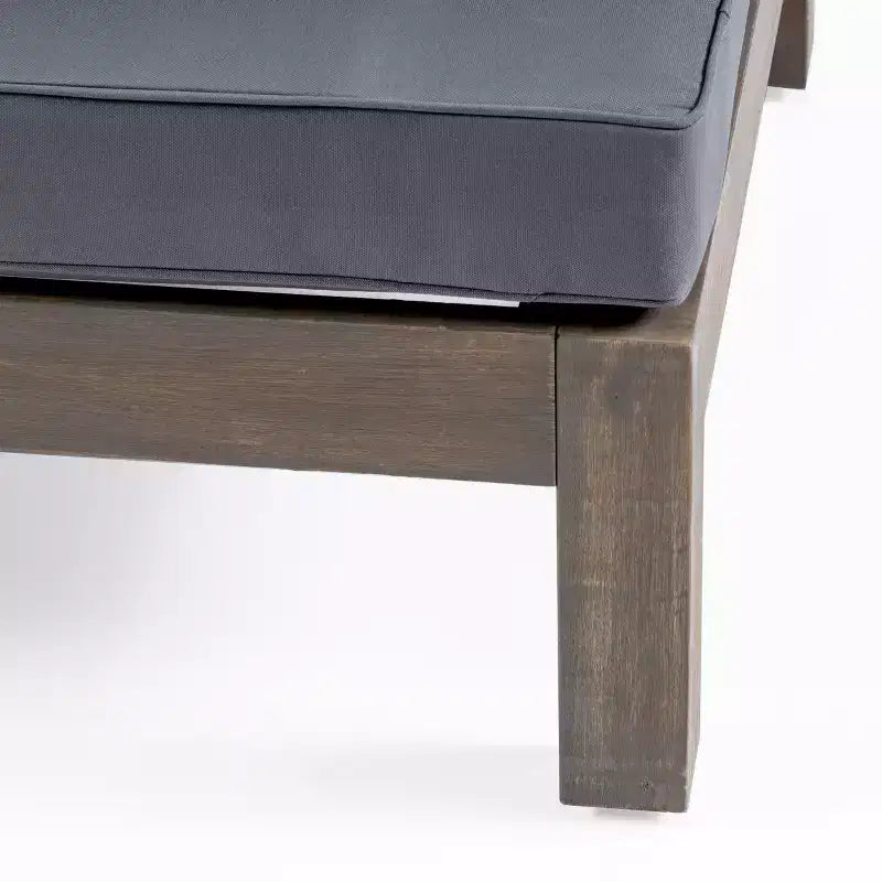 GDFStudio Sofá Seccional de 9 Asientos de Madera de Acacia para Exteriores Cascada con Cojines