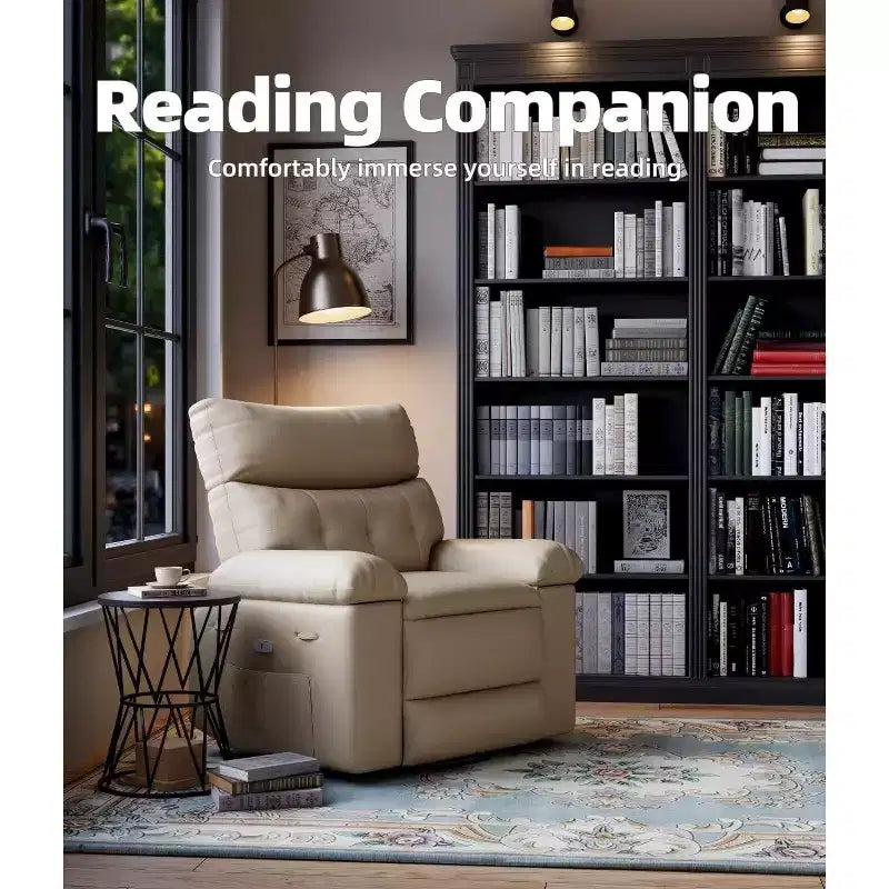 22'' oversized Recliner Chairs with Heat and Massage - 360 Swivel - Manual Rocking Chair with Remote Control for Living Rooms, Bedrooms