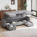 EROMMY 6 - Piece Modular Sectional Couch, Modular Couches and Sofas Sectional with Storage for Living Room