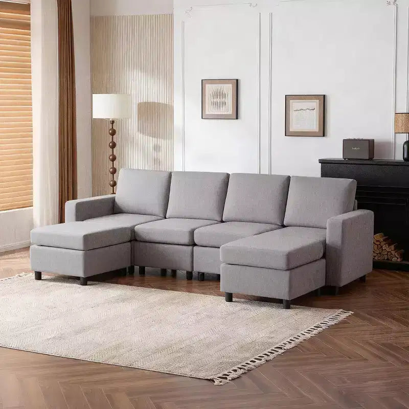 EROMMY 6 - Piece Modular Sectional Couch, Modular Couches and Sofas Sectional with Storage for Living Room