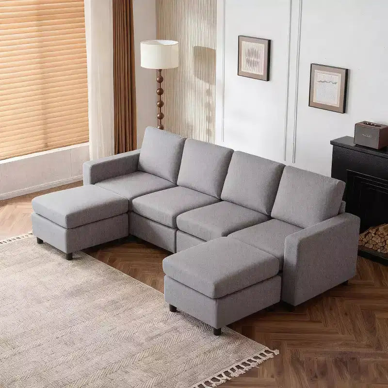 EROMMY 6 - Piece Modular Sectional Couch, Modular Couches and Sofas Sectional with Storage for Living Room