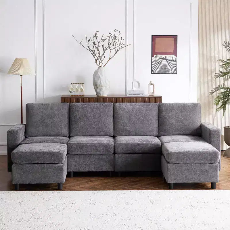 EROMMY 7 - Piece Modular Sectional Couch, Modular Couches and Sofas Sectional with Storage for Living Room