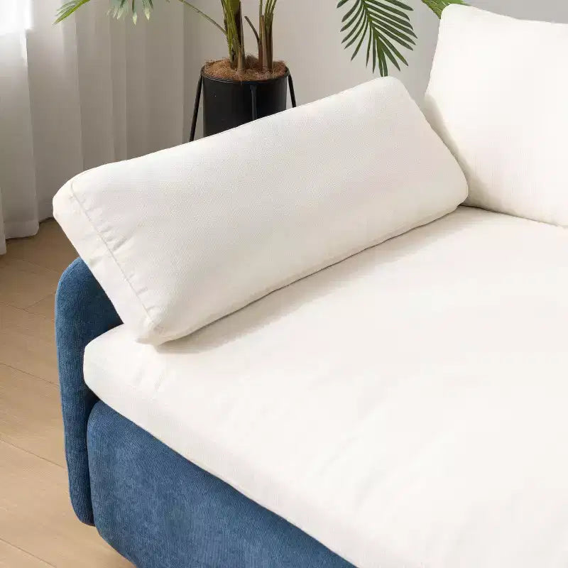 Whisen Modern Oversized Chenille Colorblock Single Sofa Chair, Wide and Deep Couch Lounge with Pillows