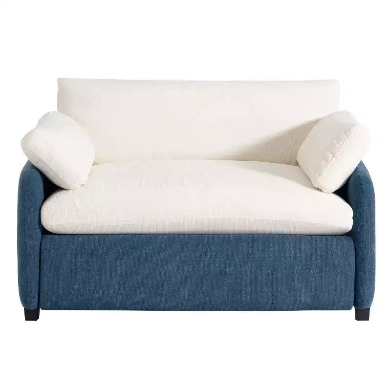 Whisen Modern Oversized Chenille Colorblock Single Sofa Chair, Wide and Deep Couch Lounge with Pillows