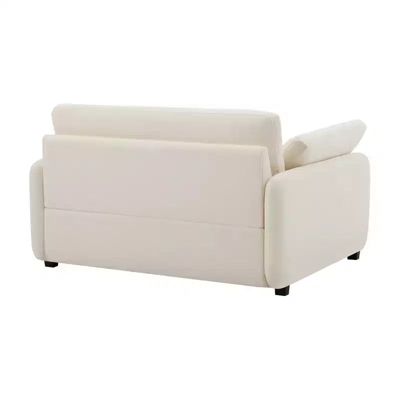 Whisen Modern Oversized Chenille Colorblock Single Sofa Chair, Wide and Deep Couch Lounge with Pillows
