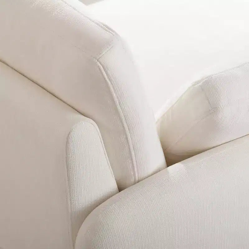 Whisen Modern Oversized Chenille Colorblock Single Sofa Chair, Wide and Deep Couch Lounge with Pillows
