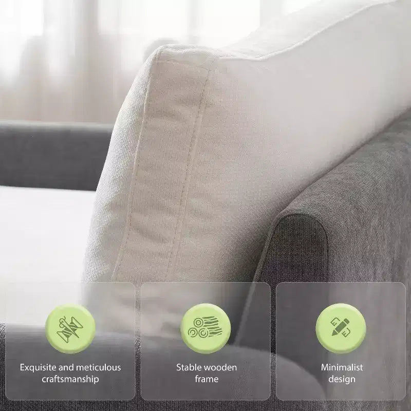 Whisen Modern Oversized Chenille Colorblock Single Sofa Chair, Wide and Deep Couch Lounge with Pillows