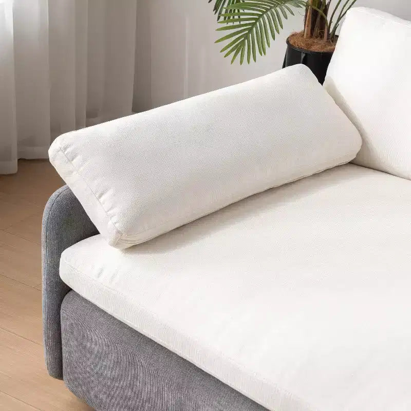 Whisen Modern Oversized Chenille Colorblock Single Sofa Chair, Wide and Deep Couch Lounge with Pillows