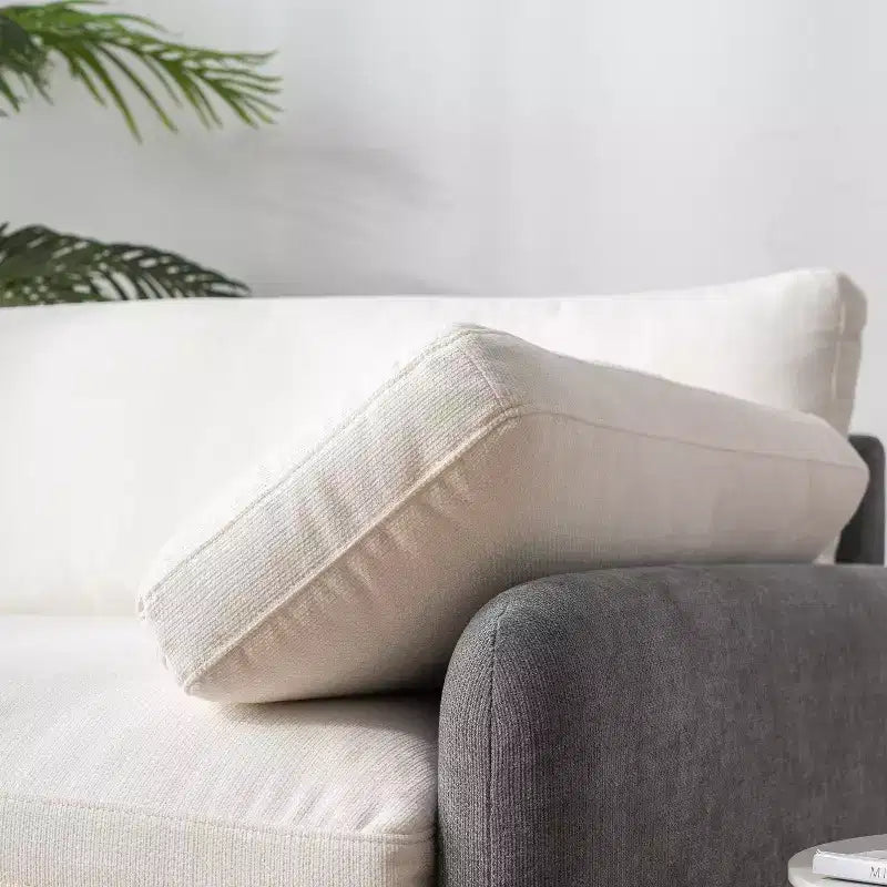 Whisen Modern Oversized Chenille Colorblock Single Sofa Chair, Wide and Deep Couch Lounge with Pillows