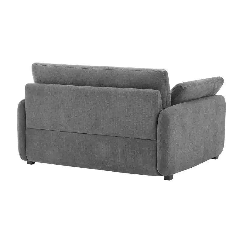 Whisen Modern Oversized Chenille Colorblock Single Sofa Chair, Wide and Deep Couch Lounge with Pillows