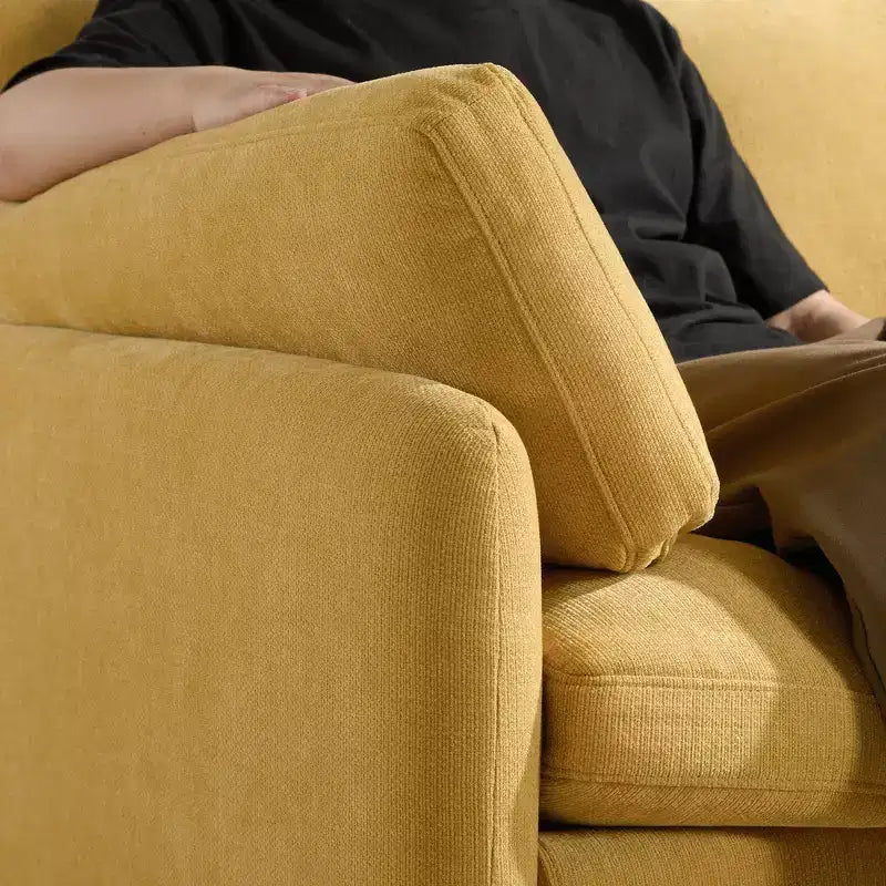 Whisen Modern Oversized Chenille Colorblock Single Sofa Chair, Wide and Deep Couch Lounge with Pillows