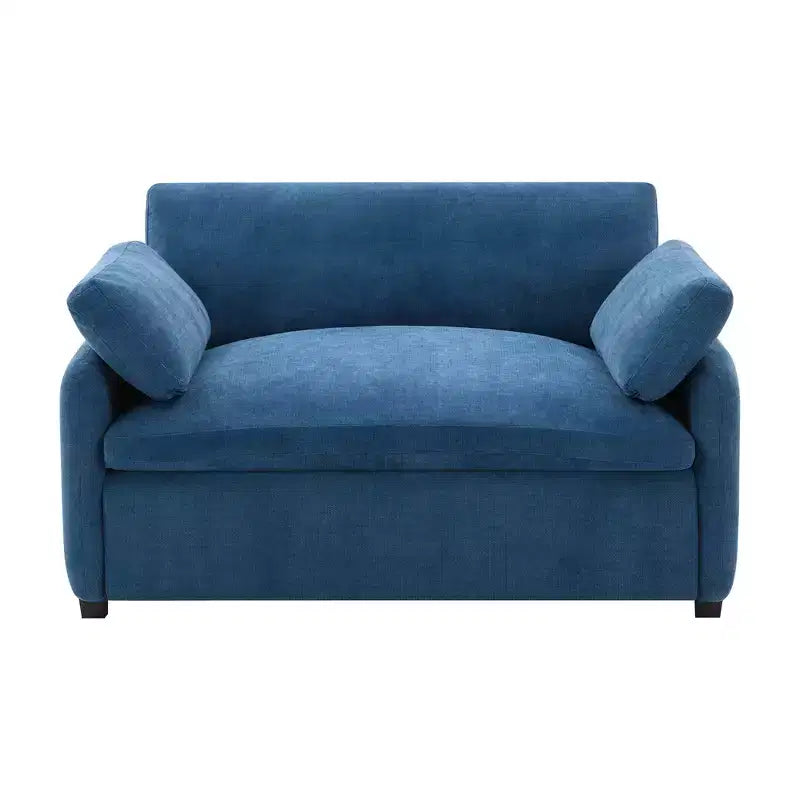Whisen Modern Oversized Chenille Colorblock Single Sofa Chair, Wide and Deep Couch Lounge with Pillows
