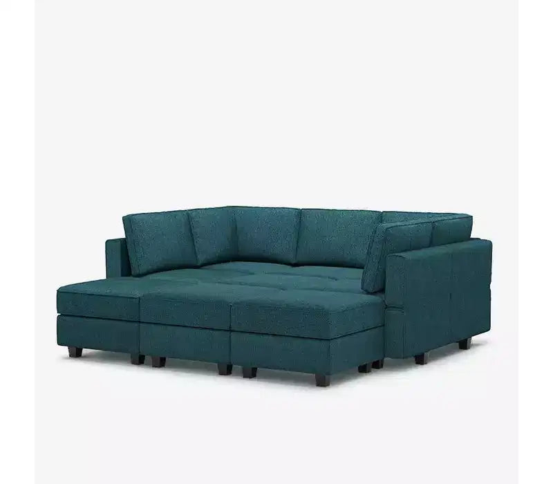 Belffin Modular Terry Sleeper Sofa with Storage Seat (9 Seats + 7 Sides)