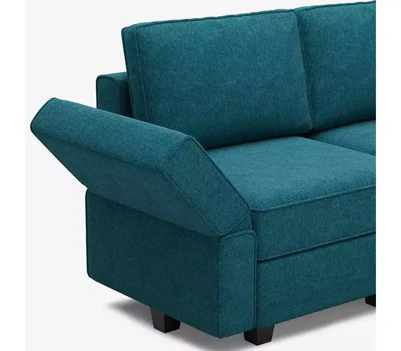 Belffin Modular Terry Sleeper Sofa with Storage Seat (9 Seats + 7 Sides)
