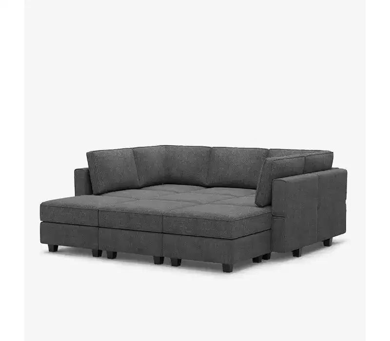 Belffin Modular Terry Sleeper Sofa with Storage Seat (9 Seats + 7 Sides)