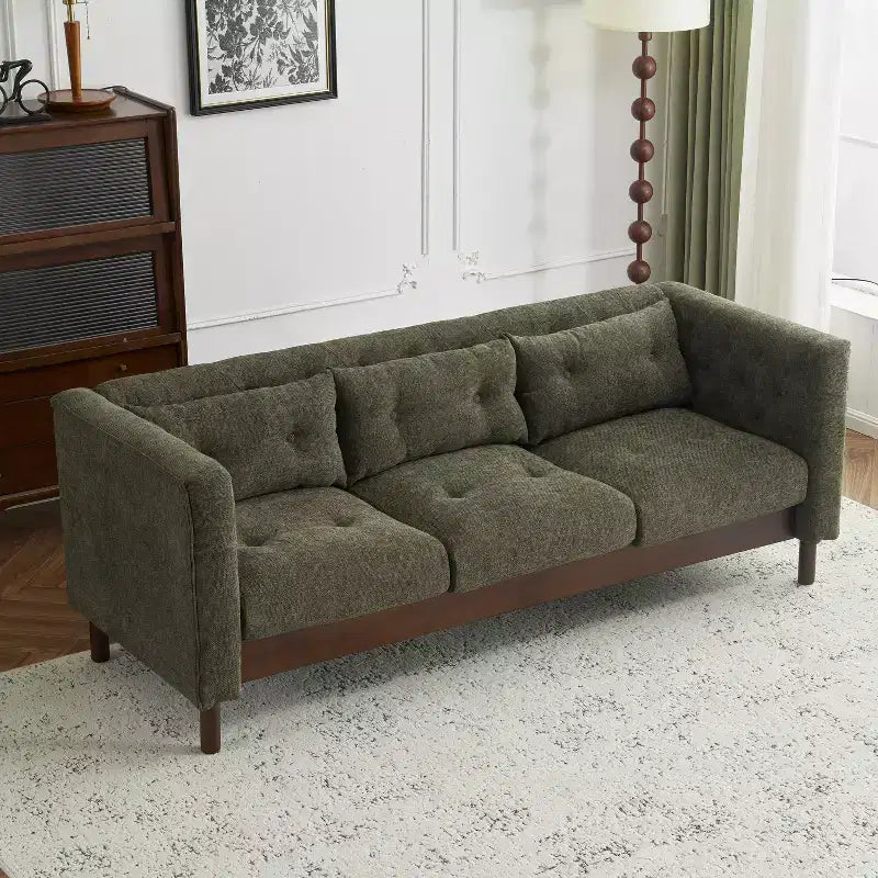 78W Sofa Couch, Modern Upholstered 3-seater Sofa Chair with Tufted Design for Living Room -Christopher Knight Home