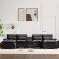 Whisen Modern Design Chenille U-shaped Sectional Sofa with Cup Holders and USB Charger
