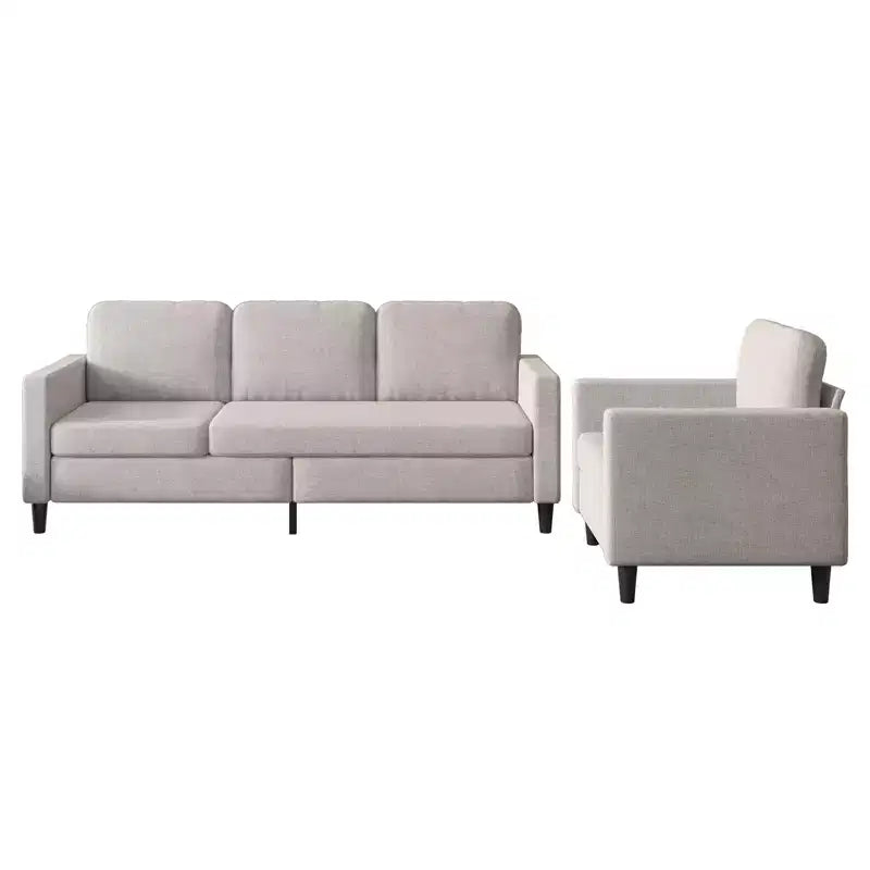 Mjkone Sectional Sofa Couches Set for Living Room 3-Seater Sofa&Single Sofa