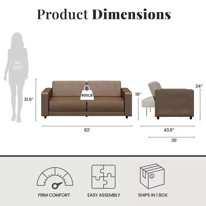 RealRooms Allie Sofa Bed Futon