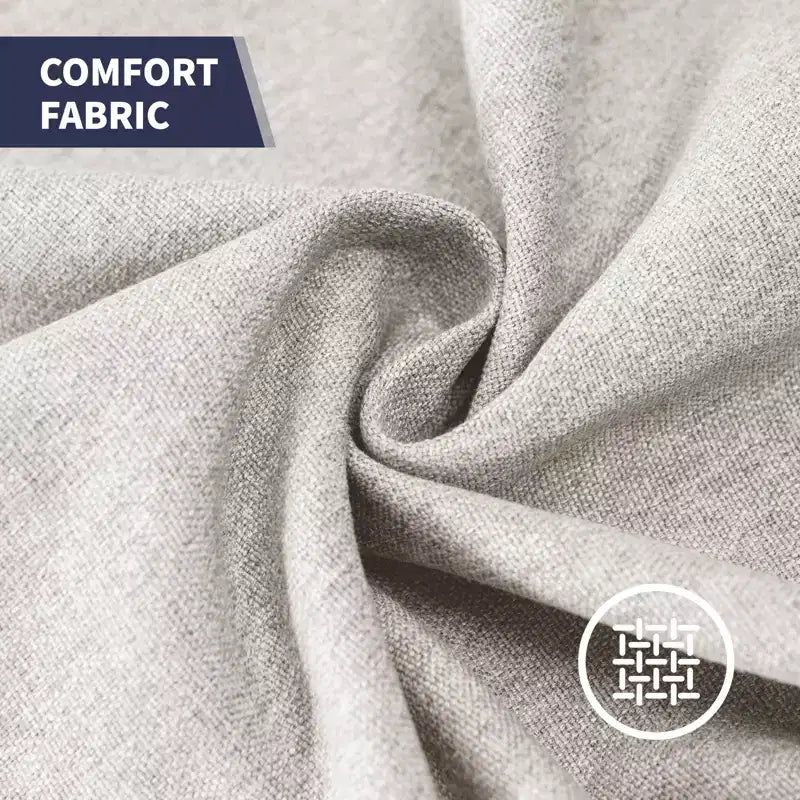 Mjkone Modern Linen Fabric 3-Seater Sofa Couch with Single Sofa Chair with Rivet Design for Living Room,Bedroom,Apartment,Office