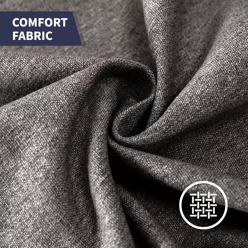 Mjkone Modern Linen Fabric 3-Seater Sofa Couch with Single Sofa Chair with Rivet Design for Living Room,Bedroom,Apartment,Office